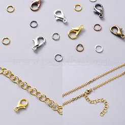Alloy Lobster Claw Clasps and Iron Open Jump Rings&nbsp;FIND-YW0001-09