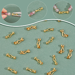 Brass S-Hook Clasps&nbsp;KK-HS0002-04G