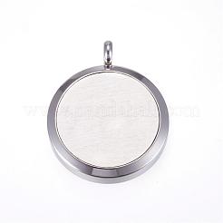 Tarnish Resistant 304 Stainless Steel Diffuser Locket Pendants&nbsp;STAS-N0010-14P