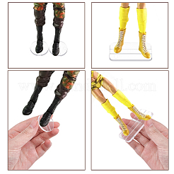 100Pcs 2 Styles PC Plastic Action Figure Display Pedestals&nbsp;ODIS-NB0001-66A