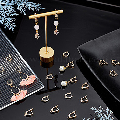 24Pcs 2 Style Brass Hoop Earring Findings&nbsp;FIND-PH0008-64