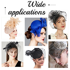 6Pcs 6 Colors EVA Cloth Teardrop Fascinator Hat Base for Millinery&nbsp;AJEW-FG0003-20