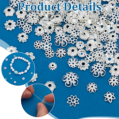 120Pcs 12 Styles Alloy Beads Caps&nbsp;FIND-PH0022-80S