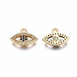 Brass Micro Pave Cubic Zirconia Charms&nbsp;KK-Q277-071-NF