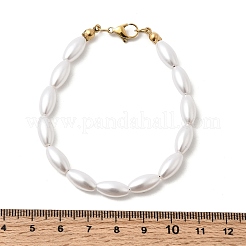 Plastic Pearl Beaded Bracelets for Women&nbsp;BJEW-L716-01G