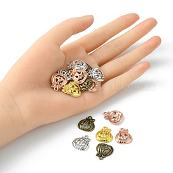20Pcs 4 Colors Tibetan Style Halloween Pumpkin Jack-O'-Lantern Alloy Pendants&nbsp;TIBEP-YW0001-44