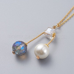 Pendant Necklaces and Ear Studs Jewelry Sets&nbsp;SJEW-JS01064-01