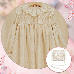 15 Yards Polyester Lace Ribbon&nbsp;OCOR-WH0088-35A