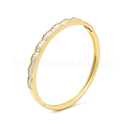Rack Plating Brass Cubic Zirconia Bangles for Women&nbsp;BJEW-M298-03G