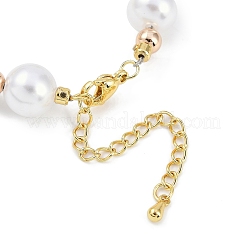 Rack Plating Brass Beaded Bracelets&nbsp;BJEW-P341-07A-G