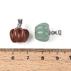 Natural & Synthetic Mixed Stone Pumpkin Charms&nbsp;G-T143-22M