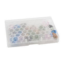 24Pcs 6 Colors Handmade Lampwork Silver Foil Glass Beads&nbsp;FOIL-FS0001-01