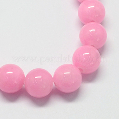 Natural Dyed Yellow Jade Gemstone Bead Strands&nbsp;X-G-R271-6mm-Y02