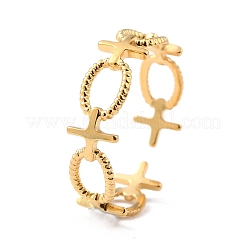 Ion Plating(IP) 304 Stainless Steel Finger Rings&nbsp;RJEW-L102-09G