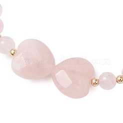 Natural Rose Quartz Beaded Stretch Bracelets for Women&nbsp;BJEW-TA00622
