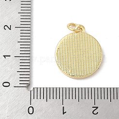 Brass Pave Natural White Shell Pendants&nbsp;KK-S522-13G