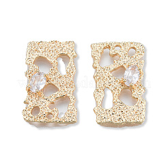 Brass Pave Clear Cubic Zirconia Pendants&nbsp;KK-N232-472LG