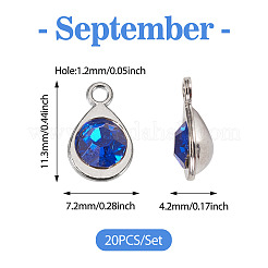 20Pcs Faceted Glass Charms&nbsp;RGLA-TADJ0001-01I