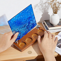 Wood Candle Holder&nbsp;AJEW-WH0455-384