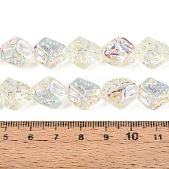Transparency Electroplate Glass Beads Strands&nbsp;GLAA-T023-41A-08
