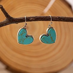 Alloy & Synthetic Turquoise Dangle Earrings&nbsp;FS-WGB9754-01