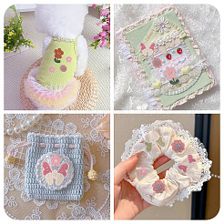 30Pcs 6 Styles Flower Computerized Embroidery Cloth Iron On Patches&nbsp;PATC-TA0001-36A
