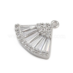 Brass Micro Pave Cubic Zirconia Pendants&nbsp;KK-S339-07P