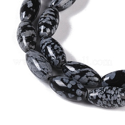 Natural Snowflake Obsidian Beads Strands&nbsp;G-K362-I16-06