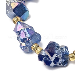 Electroplated Raw Rough Natural Amethyst Beads Strands&nbsp;G-Z131-J02-09