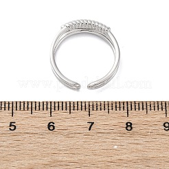 925 Sterling Silver Cuff Rings for Women&nbsp;RJEW-U046-02P