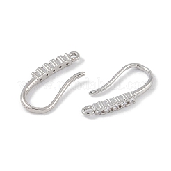 Brass Micro Pave Cubic Zirconia Earring Hooks&nbsp;KK-U008-10P