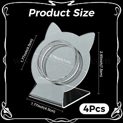 4Pcs Clear Acrylic Slant Back Single Bracelet Bangle Display Stands&nbsp;AC-FS5191-01A