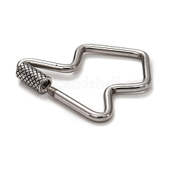 Non-Tarnish 304 Stainless Steel Screw Carabiner Lock Charms&nbsp;STAS-P260-12P