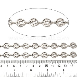 304 Stainless Steel Flat Round with Coin Pattern Link Chains&nbsp;CHS-C016-23P