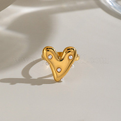 Heart 304 Stainless Steel Finger Rings for Women&nbsp;QD7769