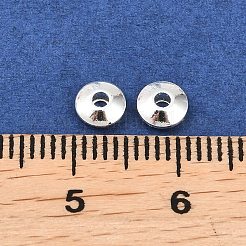 Brass Flat Round Spacer Beads&nbsp;KK-M085-21S