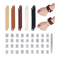 DIY Number Letter Pattern Cord Bracelet Making Kits&nbsp;DIY-PH0009-04
