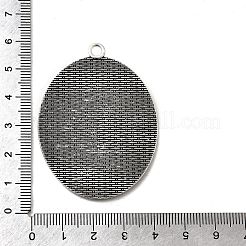 Tibetan Style Zinc Alloy Pendant Cabochon Settings&nbsp;TIBEP-M004-06AS-RS