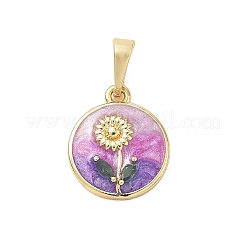 Brass Enamel Pendants&nbsp;KK-CBA3F25-10G