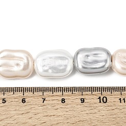 Electroplated Glass Shell Pearl Beads Strands&nbsp;BSHE-B009-F04-01