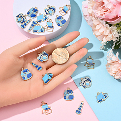 20Pcs 5 Styles Camping Equipment Series Alloy Enamel Pendants&nbsp;FIND-YW0007-13B