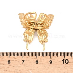 304 Stainless Steel Butterfly Cuff Open Rings&nbsp;RJEW-Z137-03G