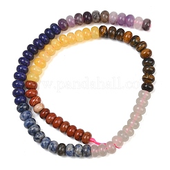 Natural White Jade & Red Jasper & Sodalite & Sesame Jasper & Amethyst Beads Strands&nbsp;G-NH0006-A14-01