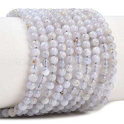 Natural Blue Lace Agate Beads Strands&nbsp;G-Z163-B01-3mm