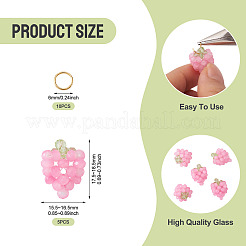 5Pcs Glass Beaded Pendants&nbsp;FIND-TA0009-10
