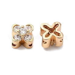 Brass Pave Cubic Zirconia Multi-Strand Links&nbsp;KK-Z131-14G-02
