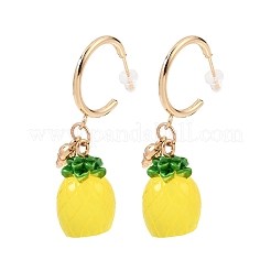 Luminous Fruits Alloy Resin Stud Dangle Earrings&nbsp;RE-CBAB555-01G-B