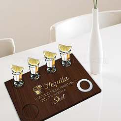 Wood Shot Glasses Tray&nbsp;AJEW-WH0423-003