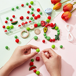 7 Style Food Grade Eco-Friendly Silicone Beads&nbsp;SIL-CA0001-29