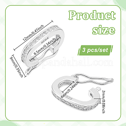 3Pcs 925 Sterling Silver Twister Clasps&nbsp;STER-NB0001-10P